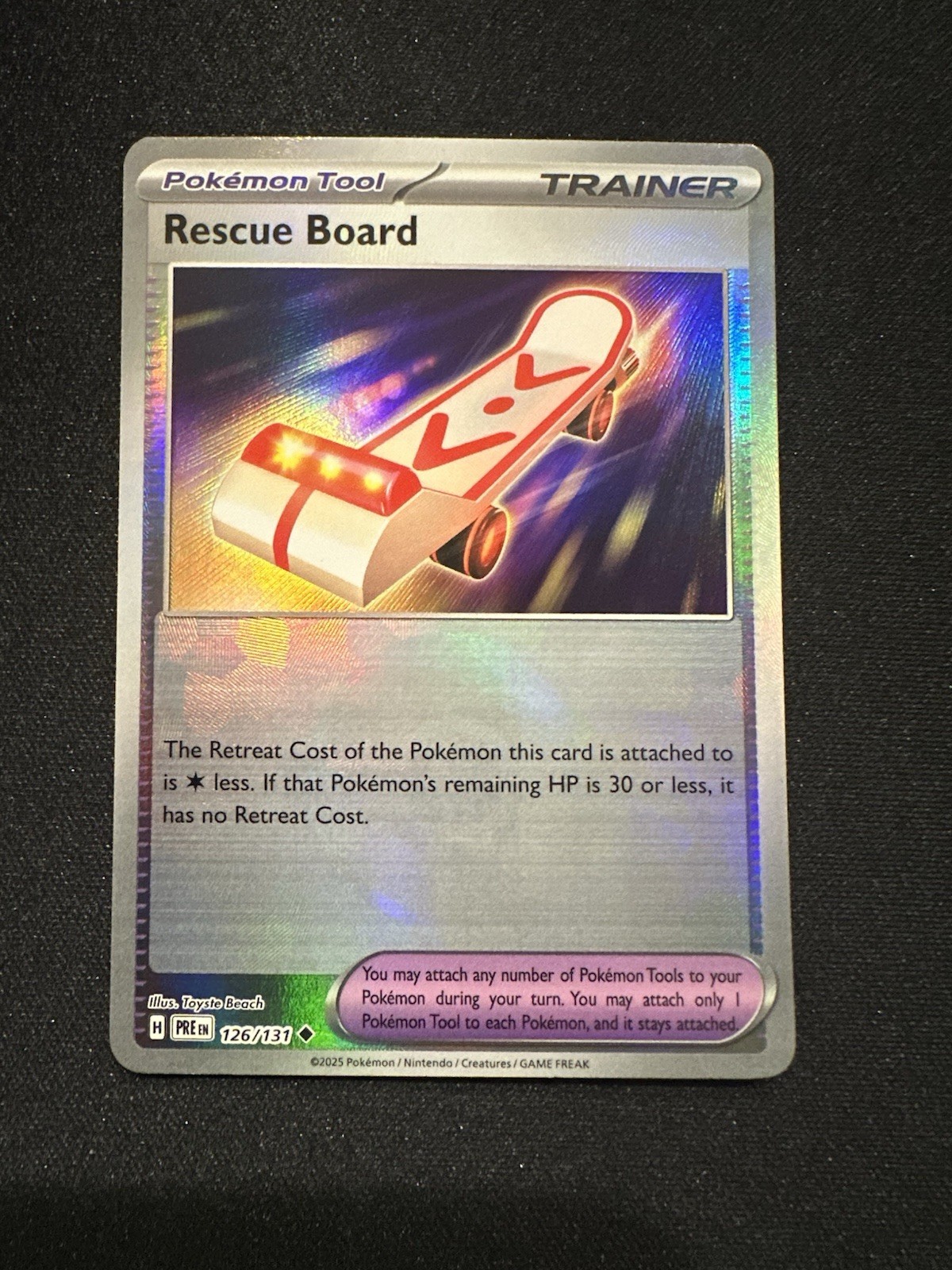 Rescue Board 126/131 Sv: Prismatic Evolutions Reverse Holo - NM