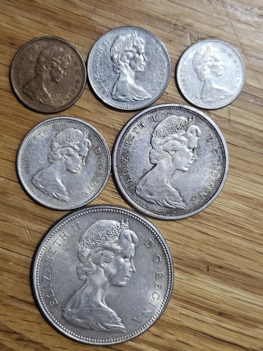 1967 Canadian Centennial silver dollar set - Full set of 6 coins
