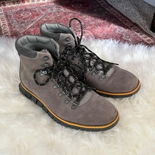 Cole Haan Zerogrand Boots Mens 8.5 Gray Waterproof Trail Hiking Winter C28735