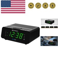 SmartSet Dual Alarm Clock Radio with AM/FM Radio, Dimmer, Sleep Timer and .9"...