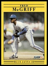 1991 Fleer #180 Fred McGriff Blue Jays
