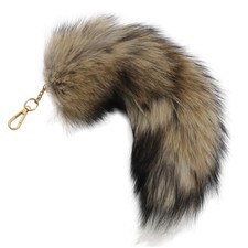 Keychain Furry Therian Fox Tail Faux Fur Clip On Cosplay Accessories