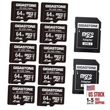 64GB Micro SD Card 10-Pack, A1 V30 4K Video Recording, 64GB FHD 10-Pack