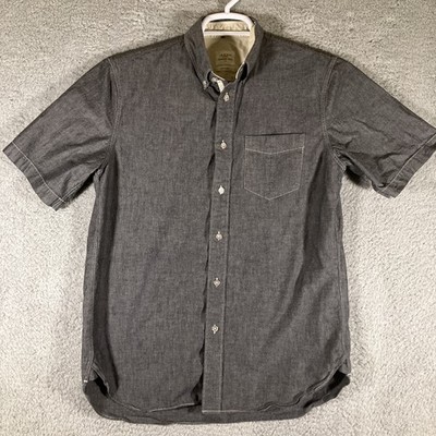 Rag & Bone Standard Issue Button Shirt Mens Small Gray Dark Academia Old Money