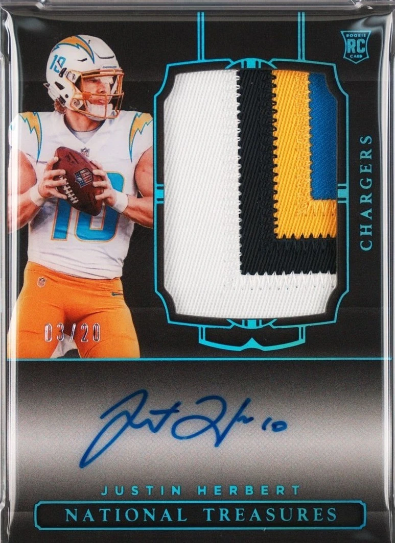 25枚限定 Panini ジャスティン・ハーバート PSA 8 2020 Panini National Treasures Justin Herbert #158 for sale | eBay