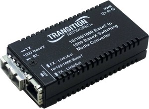Transition Networks M/GE-PSW-SX-01 2Port RJ45 to SC Mini Gigabit Media Converter