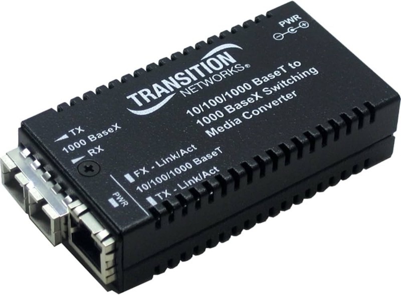 Transition Networks M/GE-PSW-SX-01 2Port RJ45 to SC Mini Gigabit Media Converter