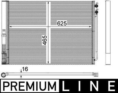 MAHLE AC 567 000P Kondensator, Klimaanlage für BMW,BMW (BRILLIANCE)