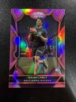 2022 Certified ISAIAH LIKELY Rookie Mirror Pink Parallel /199 RC #199 NY Giants