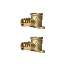 2 Pack XFITTING 3/4" Pex B x 1/2" Female NPT Threaded Drop Ear Elbow, Lead Free