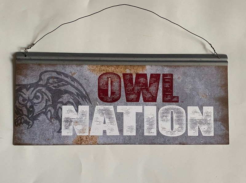 TEMPLE UNIVERSITY Owl Nation Metal Sign