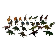 Dinosaur Toy Figures Lot Plastic Miniatures T-Rex Stegosaurus Triceratops 22pc