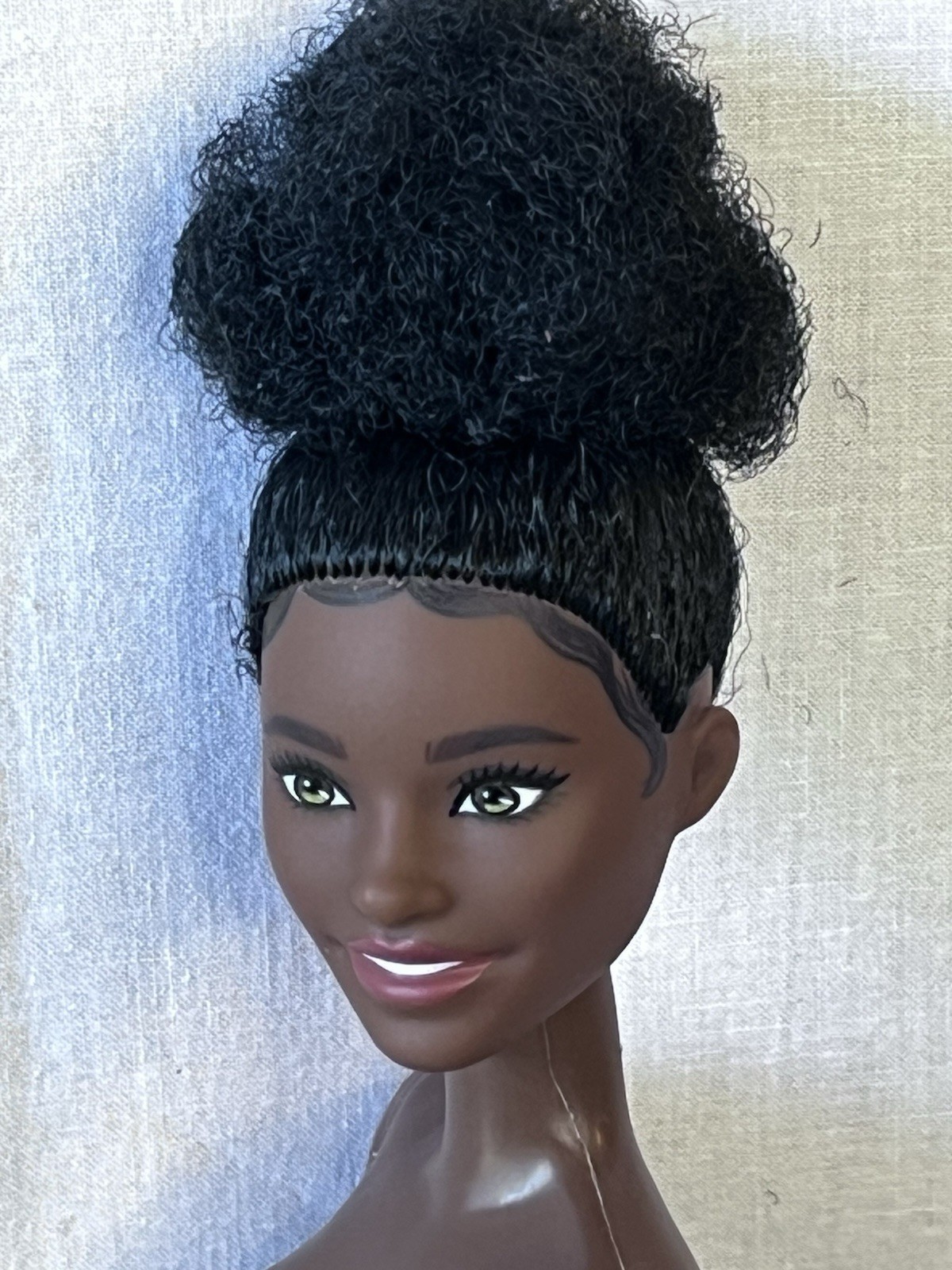BARBIE Beautiful African American Fashionista Natural Black Hair Gorgeous! NUDE