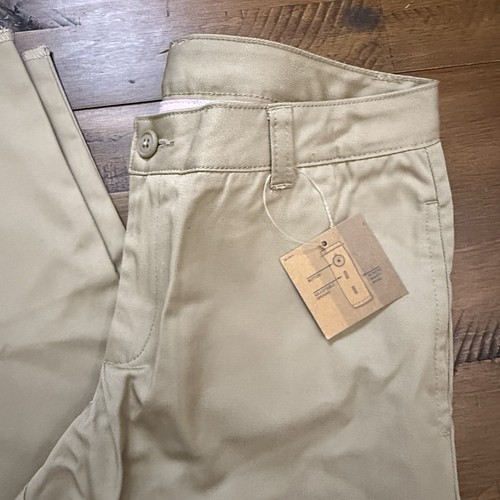 Lands End Kids Khaki Girls Pants Bootcut Size 10 School Uniform Unhemmed Chinos - Picture 3 of 7