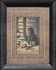 Scot Storm Framed Signed Hunting Dog Print-Opening Day-Black Lab 15x19