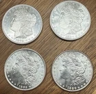 Lot Of 4 Morgan Silver Dollars 1879-S 1880-S 1885 1886 In  Very Nice Condition