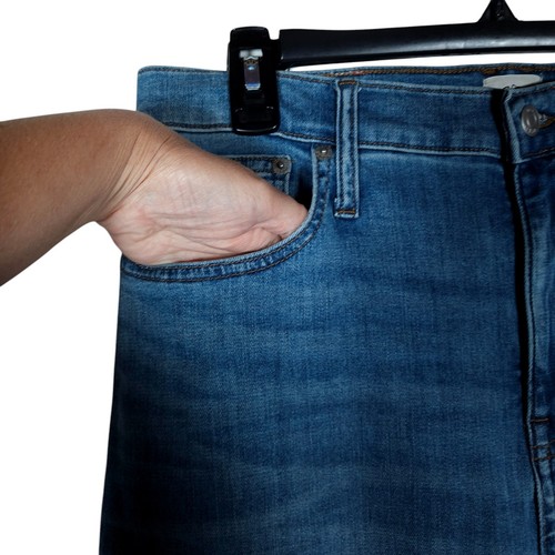Jeans donna J Crew Denim slim gamba larga 31 lavaggio leggero cropped casual morbido chic - Foto 3 di 13