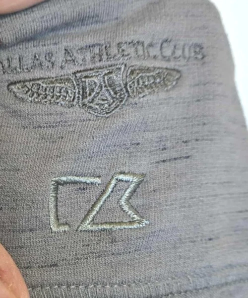 Sudadera con capucha Cutter & Buck gris jaspeado Dallas Athletic Club suéter elástico A738 Foto 4 de 4