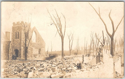#ad Boston Massachusetts Ruins Stone Building Exposed Roots Vintage RPPC Postcard $13.95