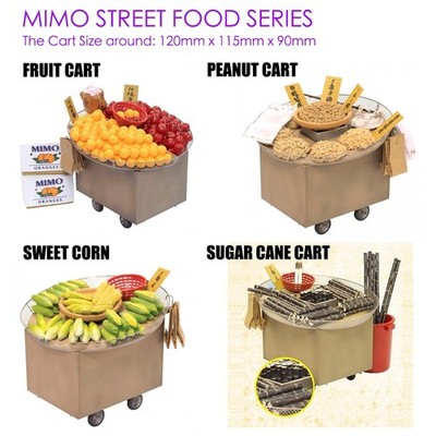 Rare 2010 Mimo Street Food Series Fruit, Sweet Corn, Sugar Cane, Peanut Cart