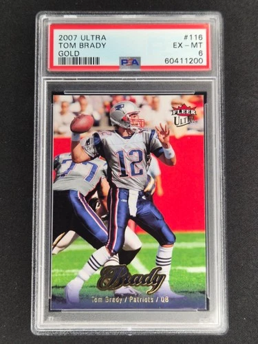 Tom Brady 2007 Fleer Ultra Gold #116 New England Patriots PSA 6