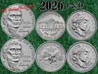2026 P & D Semi-Quincentennial Liberty Dime &  Jefferson Nickel - set of 4 coins