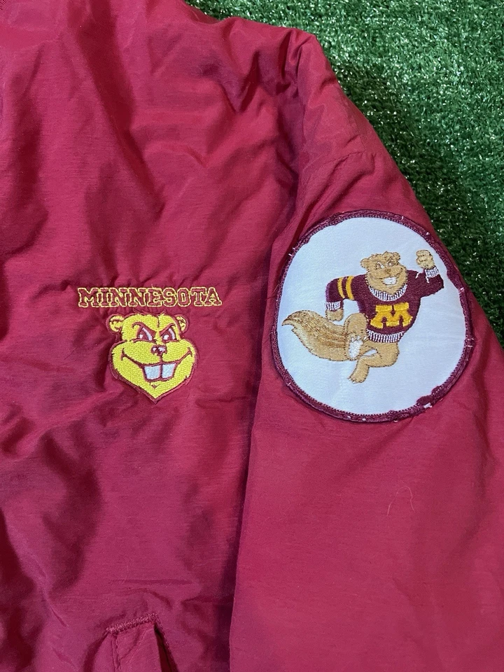 Minnesota Golden Gophers Vintage 90’s Swingster Puffer Jacket Mens XL USA Made - Image 2 of 4