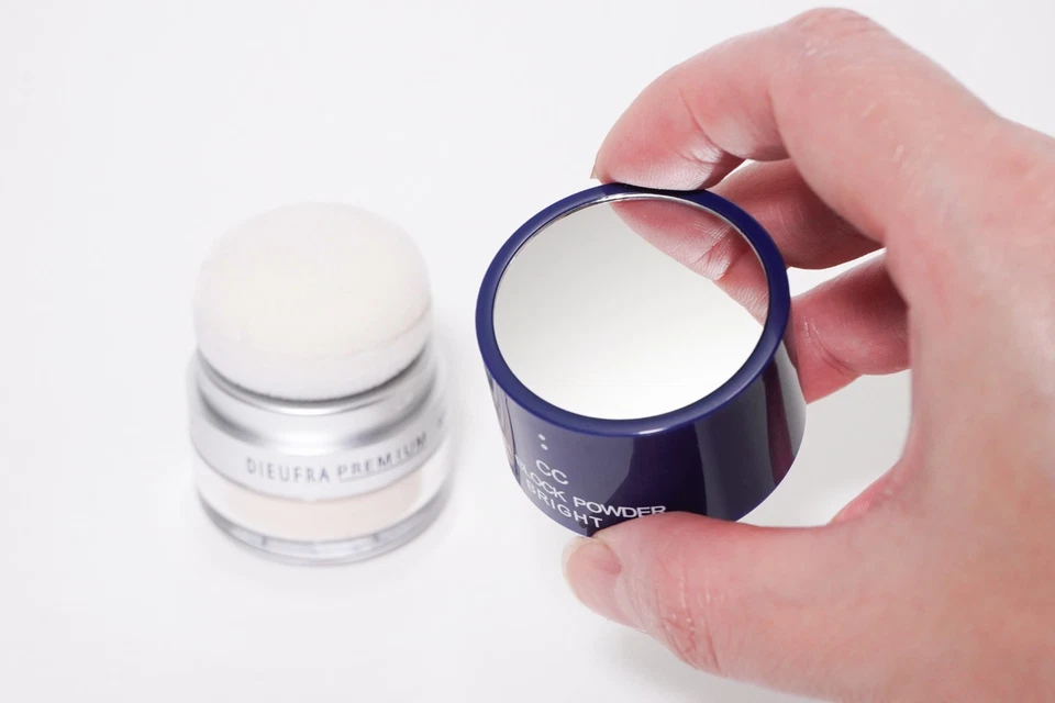 "DIEUFRA CC Bloqueador Solar Polvo Brillante" SPF50+ PA+++ Protector Solar Maquillaje Topper Japón Foto 4 de 4