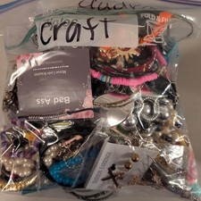 Jewelry Lot Audra Repurpose Bag Over 4 Pounds Beads Possible Wearable Pieces