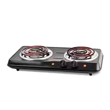 OVENTE Countertop Double Burner Hot Plate, 1700W Cooktop Electric Cooking Stove