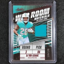 2023 Absolute Football Devon Achane War Room Materials Rookie Jersey 158/199