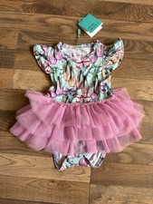 Sold Out, Irina Cap Sleeve Tulle Skirt bodysuit By Posh Peanut, New With Tags