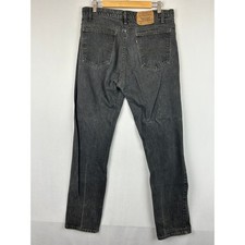 Levi's 505 Regular Fit Jeans Black Vintage 80s Men's Size 36x34 Measures 34x34 