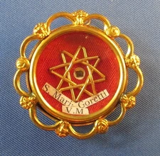 Vintage St. Maria Goretti Virgin & Martyr Relic Reliquary Theca Red Wax Seal