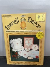 Stencil Decor 1895 Stencil 8.5 X 11 Reusable Signature Rose 1 Pc Vtg