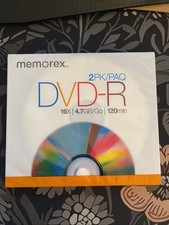 Memorex 2 PACK DVD-R Recordable Discs 16X 4.7GB 120Min - New Sealed