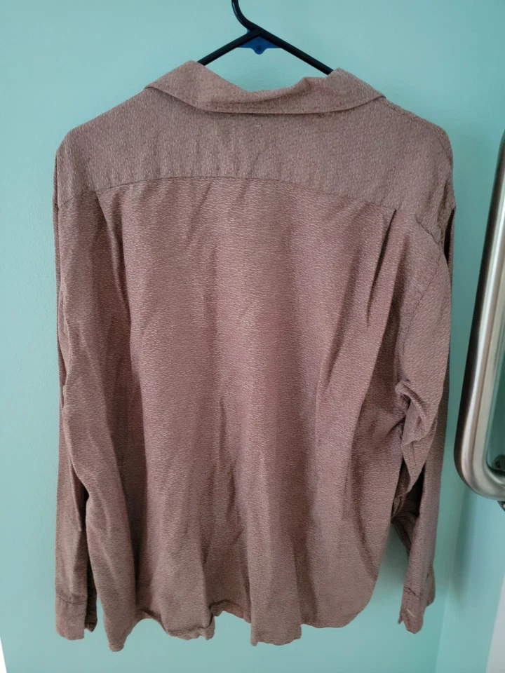 Camisa manga comprida vintage anos 60 Van Heusen Vantage gola redonda tamanho XL (17-17 1/2 - Imagem 2 de 4