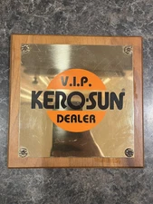 Vintage VIP Dealer KERO-SUN KERO SUN Heater Dealer Plaque Advertising Sign