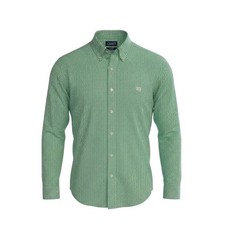 Chaps Oxford Dress Shirt Men XL Green Pinpoint Wrinkle Free Oeko-Tex