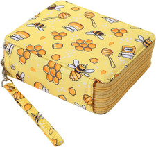 Portable Colored Printing Pattern Pencil Case Holds 72 pcs Pencils Bag Organizer