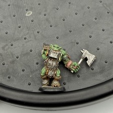 Warhammer Fantasy Metal Orc Big 'Un Black Orc w/ Axe Painted Citadel OOP