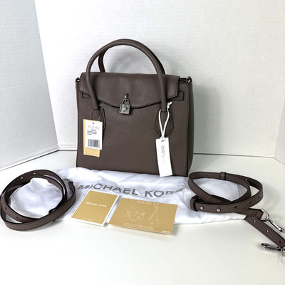 Michael Kors Studio Mercer Large All in One Bag Cinder Leather New Padlock B1