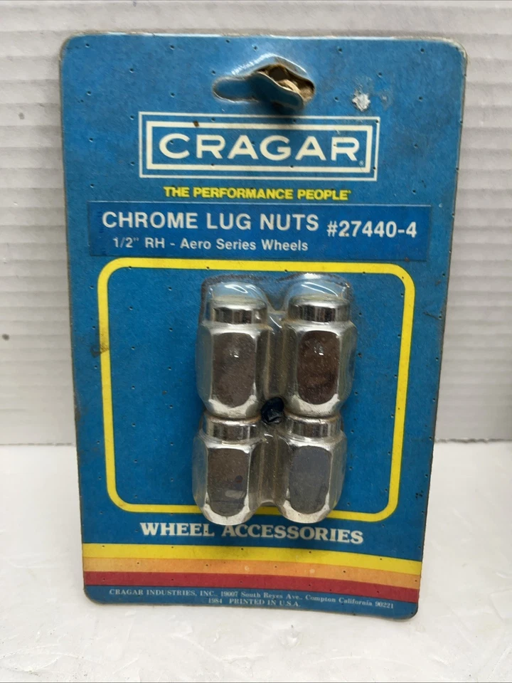 Cragar Chrome Lug Nuts1/2” RH #27440-4 Aero Series Wheels Accessories - Image 3 of 3