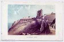 Antique Engraving / Print of Scarborough Castle, Yorkshire, UK  circa 1900 