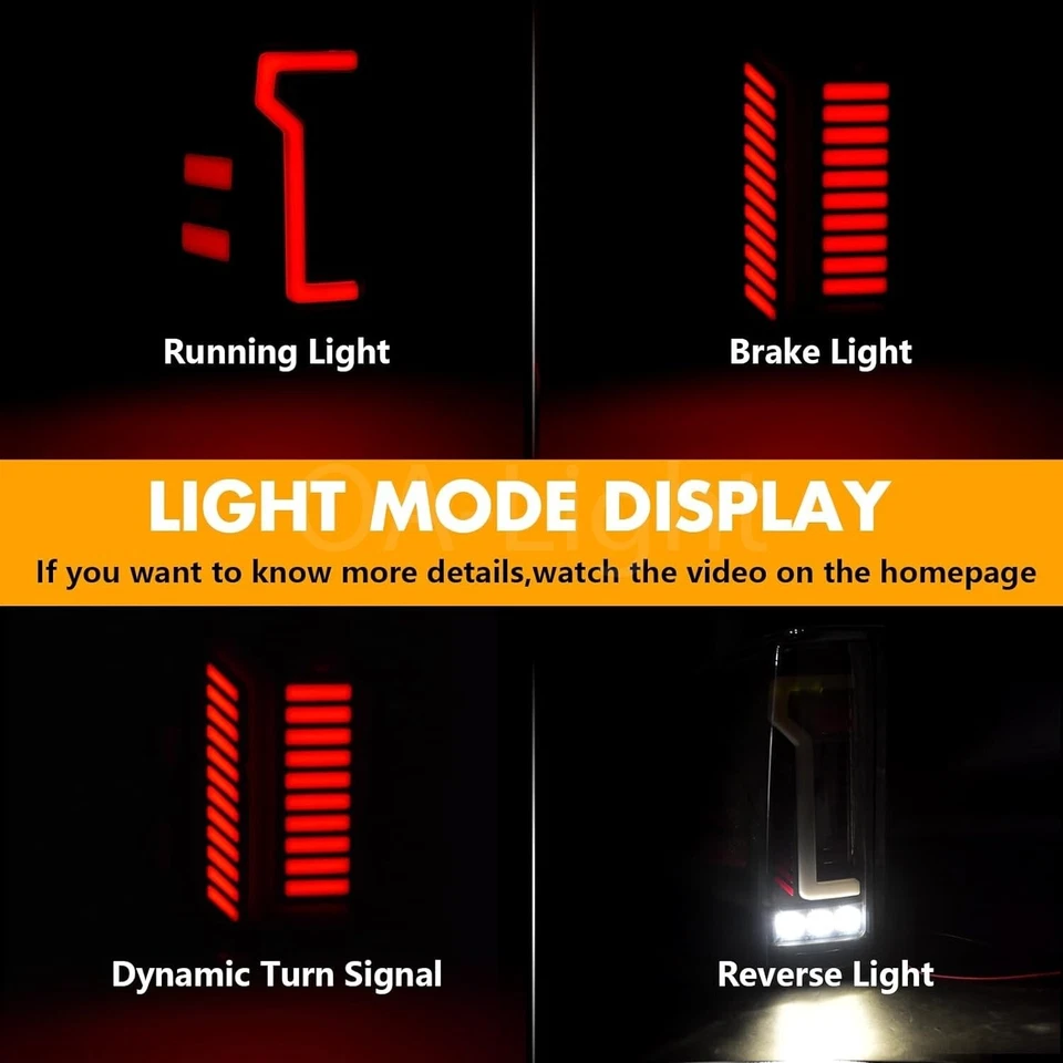 Luz trasera LED secuencial para Chevy Silverado 2007-2013 con animación de puesta en marcha Foto 3 de 4