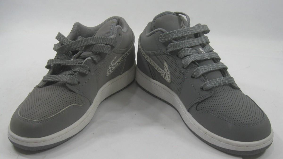 RARE🔥 338146 008 AIR JORDAN 1 PHAT LOW 'COOL GREY' youth
