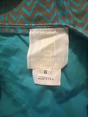 Anna Sui For Anthropologie Teal Printed Boho Funky Artsy Whimsical Dress 6 - Picture 8 of 9