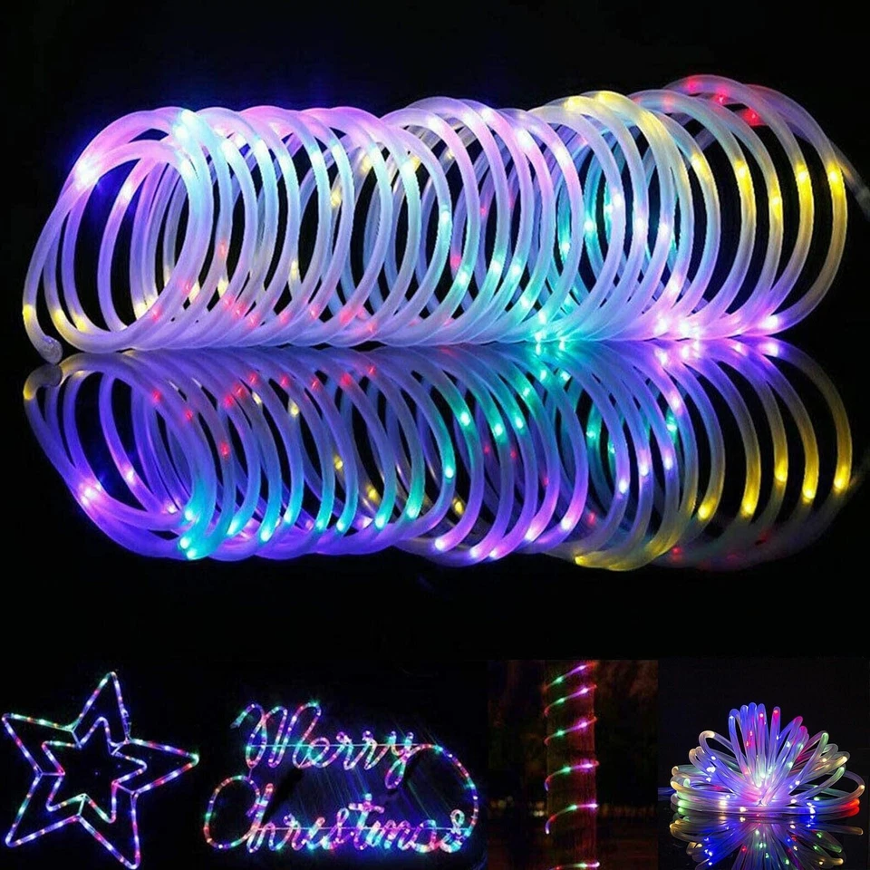 Christmas Led String Lights Solar Outdoor Fairy Light Waterproof Garden Decor - Image 4 of 4
