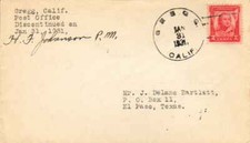 California Gregg 1931 4a-bar  1917-1931  Philatelic.