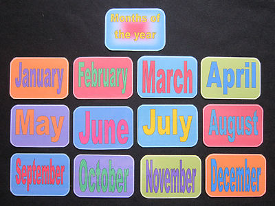 Monatskarten - Kalender - Autismus/Demenz/Sehhilfe/SEN/Alzheimer